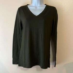 Butterfly Dsigns Brown Long Sleeve Top Sz S